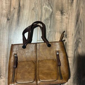 Brown Leather Tote Bag